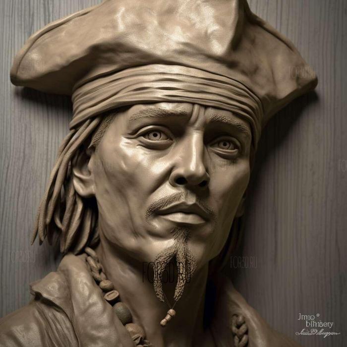 johnny depp 2 stl model for CNC